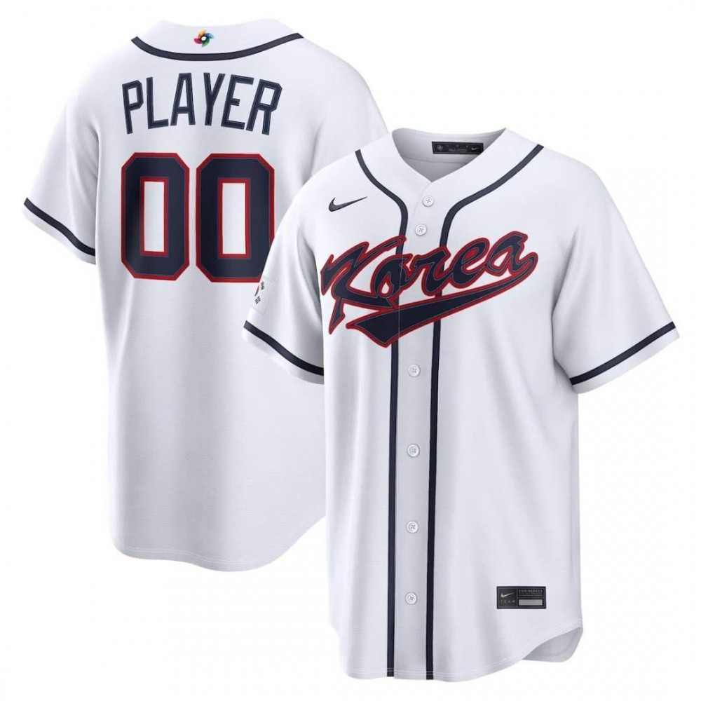 Korea Baseball 2026 World Baseball Classic Stadium Custom Jersey - White-Pro Kit Vault | Brand New 26/27 Sports Jerseys